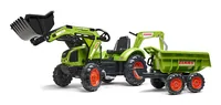 Falk Claas Traktor + Anh. XXL - Fahrzeugtyp: Bagger - Altersempfehlung ab: 3 Jahren - Ausstattung: Anhänger - Detailfarbe: Grün - Material: Kunststoff