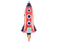 Partydeco Folienballon Rocket Mehrfarbig - Packungsgrösse: 1 Stück - Grösse: 44 x 115 cm - Motiv: Rakete - Produkttyp: Folienballon - Material: Folie - Detailfarbe: Mehrfarbig