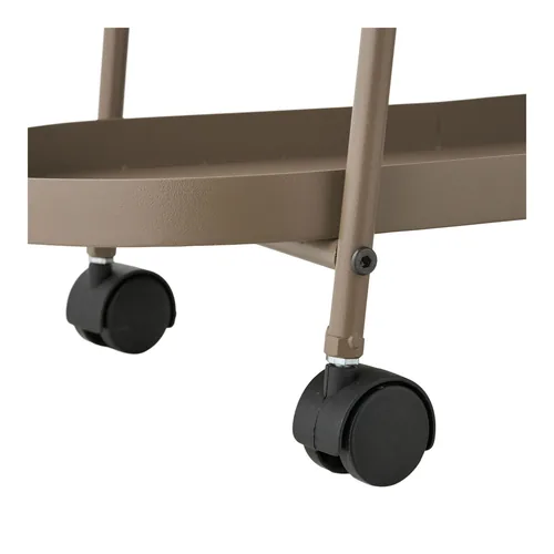 House Nordic Servierwagen Empoli 60 x 27.5 x 64 cm, Braun - Tiefe: 60 cm - Breite: 27.5 cm - Höhe: 64 cm - Detailmaterial: Stahl - Grundmaterial: Metall