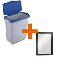 DURABLE Abfallbehälter DURABIN 60L Klappd. blauDURAFRAME A5