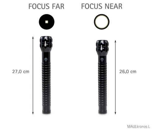 MAUL LED Taschenlampe Kronos L 26cm 8W, bis zu 280m