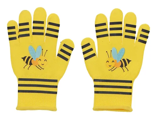 Esschert Design Kinder-Gartenhandschuhe Biene - Altersempfehlung ab: Ohne Altersfreigabe - Detailfarbe: Blau - Gelb - Schwarz - Nachhaltigkeit: Nicht angegeben