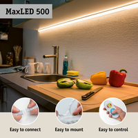 Paulmann MaxLED 500 LED Strip Full-Line COB 1.5 m - Lampensockel: LED fest verbaut - Aussenanwendung: Keine Angaben - Inklusive Netzteil: Ja - Dimmbar: dimmbar - Set: Ja - Länge: 1.5 m