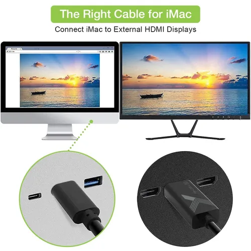 Techly USB Typ C ST auf HDMI 2.0 4K, 2m, schwarz