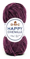 DMC Wolle Happy Chenille Malve, 38 m - Packungsgrösse: 1 Stück - Waschbar bei: 40 °C - Länge: 38 m - Detailfarbe: Rotviolett - Material: Polyester - Nadelstärke: 3 mm