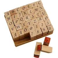 Creativ Company Stempelset Buchstaben/Zahlen 42-teilig - Motiv: Zahlen - Buchstaben - Detailfarbe: Mehrfarbig