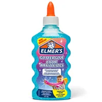 Elmers Bastelkleber Glitter Glue 177 ml, Blau - Eigenschaft: Dickflüssig - Geeignete Oberflächen: Universal - Packungsgrösse: 177 ml - Detailfarbe: Blau - Art: Bastelkleber