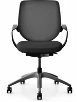Giroflex Bürostuhl 313 mit Netzrücken und Armlehnen, Schwarz - Produkttyp: Bürostuhl - Material Bezug: Stoff - Armlehnen: Ja - Material Fuss: Kunststoff - Rückenart: Netzrücken - Rollenart: Hartbodenrollen