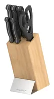 BergHOFF Messerblock-Set mit Messer Dina Pica 7-teilig Braun/Schwarz - Detailfarbe: Braun - Schwarz - Set: Ja - Bürsteneinsatz: Keine Angaben - Material: Holz - Stahl