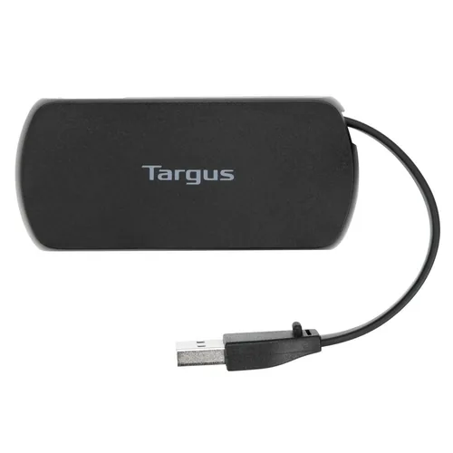 Targus USB-Hub ACH114EU - Stromversorgung: USB - Anzahl Ports: 4 - Detailfarbe: Schwarz - USB Standard: 2.0 (480 Mbps) - USB Anschluss 2 (Endgerät): USB-A - USB Anschluss 1 (Quelle): USB-A