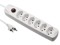 FURBER.power Steckdosenleiste mit Überlastschutz 6x T13 Weiss - Einsatzgebiet: Indoor - Detailfarbe: Weiss - Kinderschutz: Ja - Steckertyp Ausgang: T13 - Schalter: Nein - Steckdosenanzahl: 6