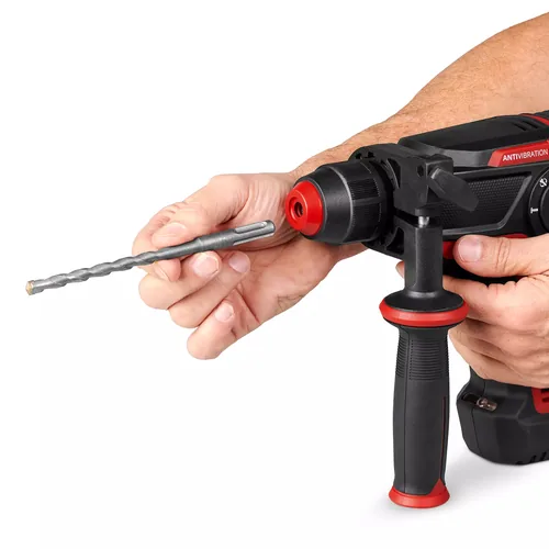 Einhell Schnurloser Bohrhammer TP-HD 18/28 Li BL+4 (1x3.0Ah+) - Produktkategorie: Bohrhammer - Werkzeugaufnahme: SDS-plus - Meisselfunktion: Ja - Akkusystem: Einhell Power X-Change - Schlagstärke (J): 3 J. - Max. Bohrdurchmesser Beton: 28 mm