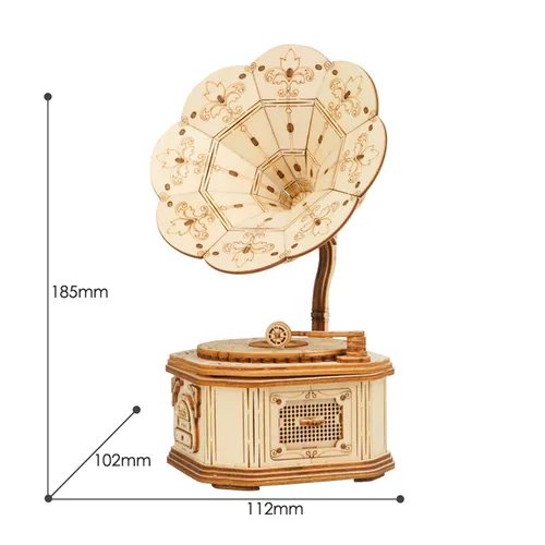 RoboTime Bausatz Gramophone Crank Classic - Modell Art: Musikinstrument