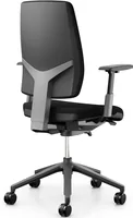 Giroflex Bürostuhl 68 mit Polsterrücken und Armlehnen, Schwarz - Produkttyp: Bürostuhl - Material Bezug: Stoff - Armlehnen: Ja - Material Fuss: Aluminium - Rückenart: Polsterrücken - Rollenart: Hartbodenrollen