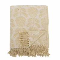 Bloomingville Tagesdecke Pratello, 155 x 130 cm, Gelb - Nachhaltigkeit: Nicht angegeben - Produkttyp: Decken - Detailfarbe: Gelb - Breite: 130 cm - Höhe: 155 cm - Detailmaterial: Recycled Baumwolle