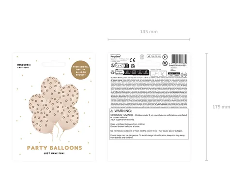 PARTYDECO Ballons 30cm SB14P3440226 Hufeisen 6 Stück
