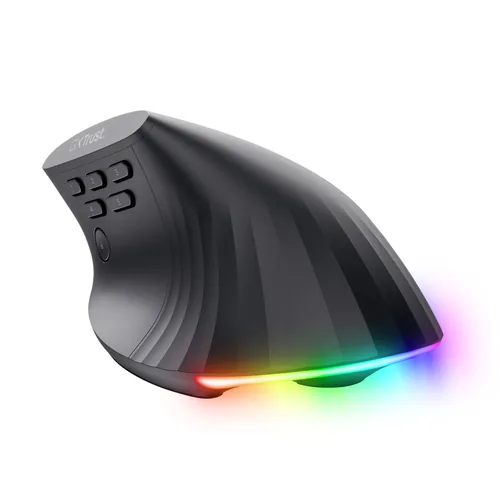 Trust Gaming-Maus GXT 145 Rexxa Schwarz 12800 dpi - Maus Features: Beleuchtung - Daumentaste - Programmierbare DPI-Einstellung - Programmierbare Tasten - RGB-Beleuchtung - Scrollrad - Umschaltbare DPI-Auflösung - Vertikales Design - Bedienungsseite: Recht