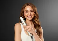 Trisa Steam Style Pro Straightening iron Black, White 62 W 1.8 m