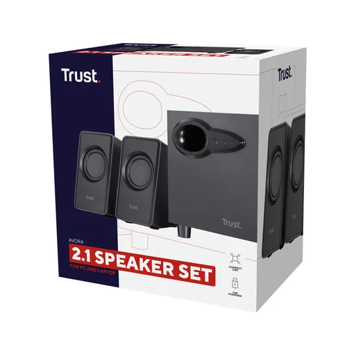Trust Avora 2.1 set di altoparlanti 9 W PC/PC portatile Nero 2.1 canali 2-vie
