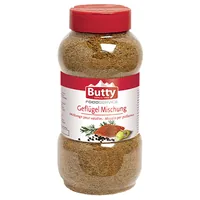 Butty Gewürz Geflügel Mischung 600 g - Produkttyp: Fleischgewürze & Marinaden - Ernährungsweise: Vegetarisch - Produktionsland: Frankreich - Zertifikate: Keine Zertifizierung - Packungsgrösse: 600 g - Fairtrade: Nein