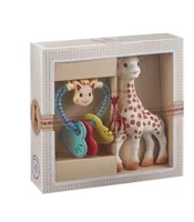 Sophie la girafe Geschenkset Spielfigur und Beissring - Material: Kautschuk - Detailfarbe: Mehrfarbig