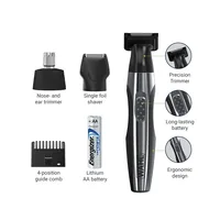 Wahl Travel Kit Deluxe Battery Black, Stainless steel
