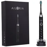 Ailoria Schallzahnbürste Shine Bright Schwarz, inkl. USB-Ladegerät - Zahnbürsten-Art: Schallzahnbürste - Stromversorgung: Akkubetrieb - Reinigungsmodi: Whitening - Zahnfleischmassage - Tägliche Reinigung - Detailfarbe: Schwarz - Bluetooth: Nein - Anwender