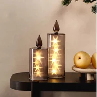 LEONARDO Kerze Silenzio LED, 30 cm, Grau - Betriebsart: Batteriebetrieb - Fernbedienung: Nein - Aussenanwendung: Optional - Anwendungszweck: Stehend - Timerfunktion: Nein - Set: Nein