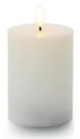 balthasar LED Zylinderkerze Rillen, Weiss - Betriebsart: Batteriebetrieb - Fernbedienung: Nein - Aussenanwendung: Nein - Höhe: 10 cm - Timerfunktion: Ja - Set: Nein