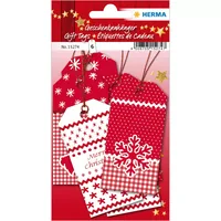 HERMA Geschenkanhänger Weihnachten 15274 rot 6 Stück