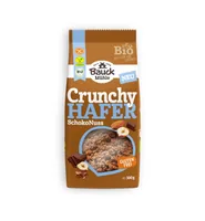 Bauck Mühle Müesli Crunchy Hafer Schoko&Nuss, 300 g - Produkttyp: Cerealien mit Schokolade - Nährwertangabe pro: 100 g - Energiegehalt (in kj): 1935 KJ - Energiegehalt (in kcal): 462 Kcal - Fett: 17 g - Davon gesättigte Fettsäuren: 2.2 g