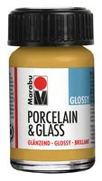 Marabu Glas- und Porzellanfarbe 784 Metallic-Gold, 15 ml - Art: Glas- und Porzellanfarbe - Detailfarbe: Gold - Set: Nein - Verpackungseinheit: 1 Stück