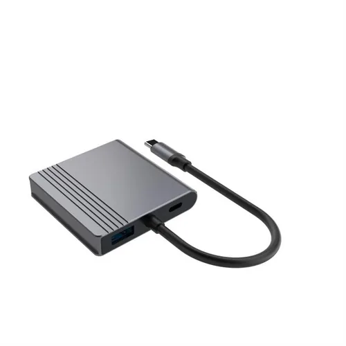 Gembird A-CM-COMBO3-04 hub di interfaccia USB tipo-C 5000 Mbit/s Grigio