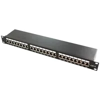 Logilink 19 Cat.6A Patchpanel, 24-Port, STP,Einbau,schwarz