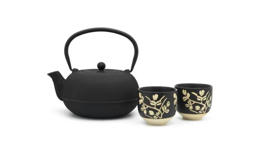 Bredemeijer Teeset Sichuan  1,0l Gusseisen + 2 Porzelanb.  153013