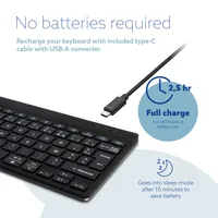 R-GO COMPACT BREAK ERGONOMIC KEYBOARD AZERTY (FR) BLUETOOTH B