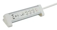 Schönenberger Steckdosenleiste 4 x T13, 1 x USB-C / 2 x USB-A 2 m - Einsatzgebiet: Indoor - Detailfarbe: Silbergrau - Kinderschutz: Keine Angaben - Steckertyp Ausgang: T13 - USB-C Stecker - USB-A Stecker - Schalter: Ja - Steckdosenanzahl: 4