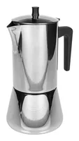 FURBER Espressokocher Chicchi 10 Tassen, Silber - Material: Stahl - Kompatible Kochfelder: Glaskeramik - Gas - Induktion - Elektro - Detailfarbe: Silber - Anzahl Tassen: 10 × - Betriebsart: Manueller Betrieb