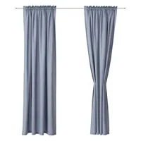 Urbanara Tagvorhang Solana Helles Graublau 2er Set 140 x 245 cm - Breite: 140 cm - Höhe: 245 cm - Eigenschaften: Keine Eigenschaft - Zertifikate: Keine Zertifizierung - Motiv: Kein - Detailfarbe: Blaugrau