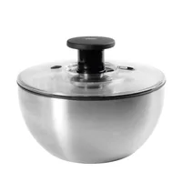 OXO 1071497 Salatschleuder Edelstahl 24cm mit Deckel