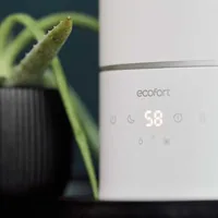 Ecofort Luftbefeuchter ecoQ HumidAir U400+ 55 m² - Typ: Luftbefeuchter - Funktionen: Automatikmodus - Beduften - Befeuchten - Einstellbarer Nebelauslass - Fernsteuerung über App - Hygrostat - Stimmungslicht - Timerfunktion - Ultraschallverneblung - WLAN-V