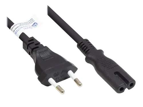 Good Connections Euro-Netzkabel an C7Euro 8 Bu schw. 0,75m