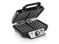 Tristar WF-2195 piastra per waffle 2 waffle 1000 W Nero, Acciaio inox