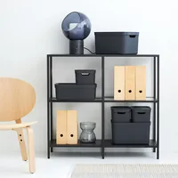 Rotho Aufbewahrungsbox JIVE Schwarz - Breite: 27.8 cm - Höhe: 13 cm - Tiefe: 37.5 cm - Volumen: 13 l - Produkttyp: Aufbewahrungsbox - Verpackungseinheit: 3 Stück