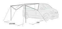 Outwell Sonnensegel Fielder Canopy 400 x 250 cm - Fahrzeugtyp: Bus - Aufbauart: Gestänge - Anzahl Räume: 1 - Wassersäule: 4000 mm - Gewicht: 2.6 kg - Breite (Packmass): 83 cm