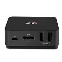 LINDY 2 Port Type C, DisplayPort 1.2 KVM Switch