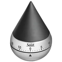 Silit Küchentimer Swing Schwarz/Silber - Materialtyp: Metall - Funktionen: Alarm - Material: Edelstahl - Detailfarbe: Silber - Schwarz - Displaytyp: Analog