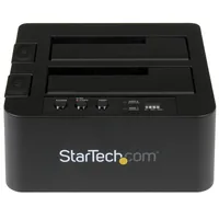 StarTech.com Standalone Hard Drive Duplicator, Dual Bay HDDSSD ClonerCopier, USB 3.1 (10 Gbps)