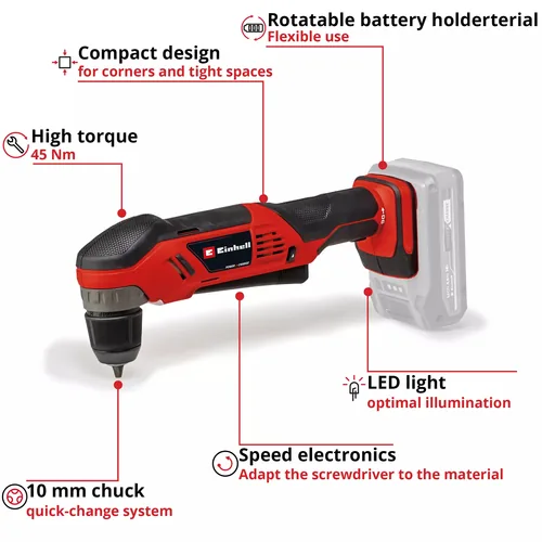 Einhell Bohrmaschine TE-AD 18 Li – Solo - Produktkategorie: Bohrmaschine - Werkzeugaufnahme: Schnellspannbohrfutter 13 mm - Ausstattung: Ohne Akku & Ladegerät - Set: Nein - Kapazität Wattstunden: 0 Wh - Akkusystem: Einhell Power X-Change