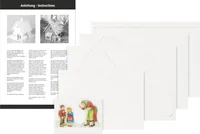 Heyda Deko-Bastelset Knusperhaus weisser Karton, A4 - Detailfarbe: Weiss - Produkttyp: Bastelpapier